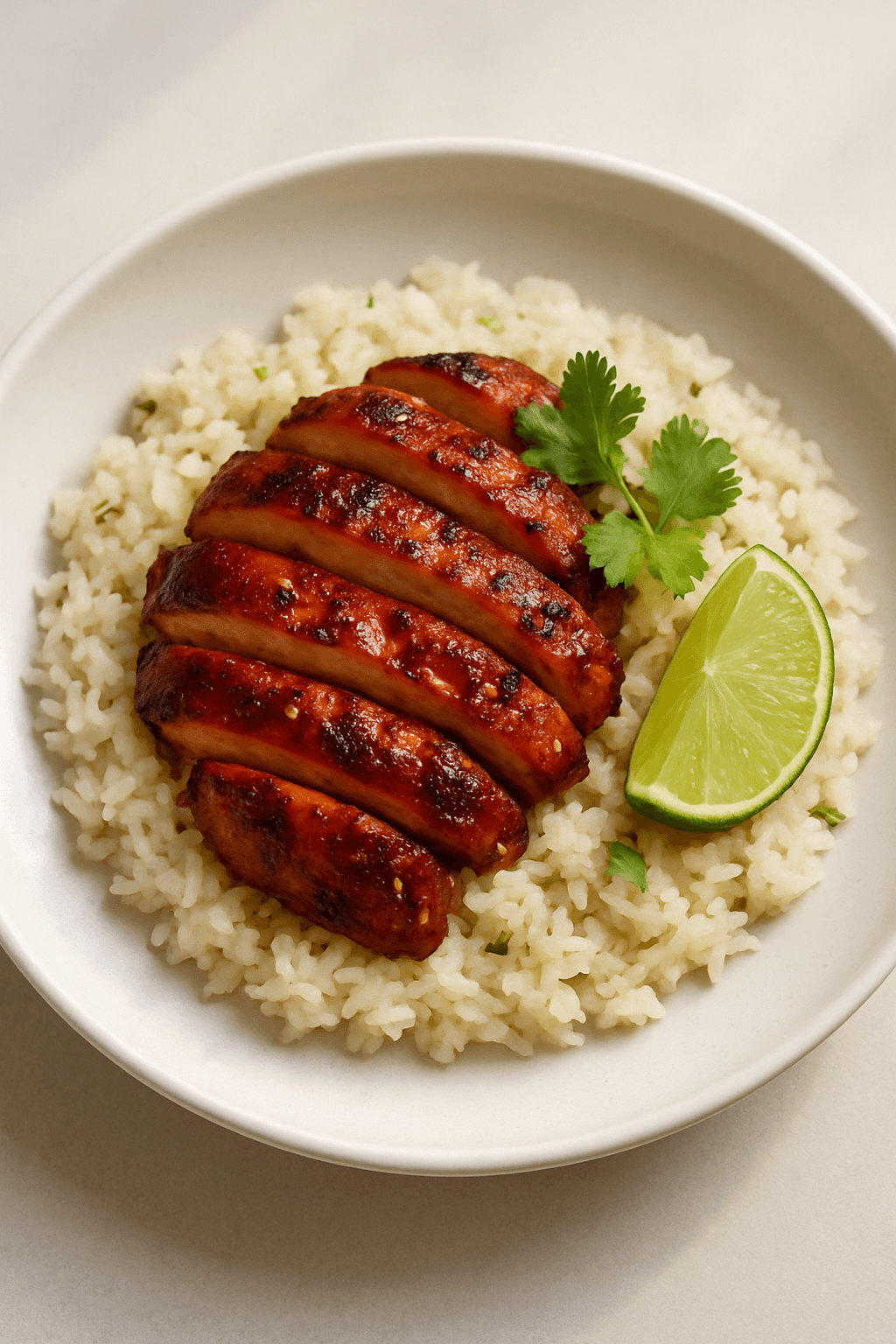 Spicy Miso-Glazed Chicken with Coconut-Lemongrass Rice