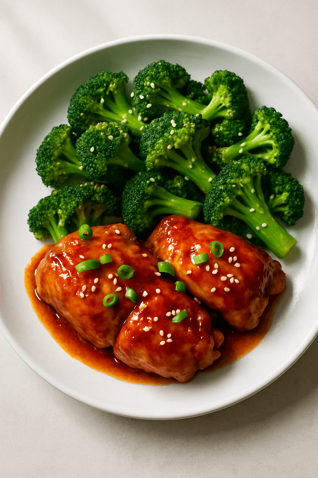 Instant Pot Chicken with Maple-Miso Glaze and Sesame Broccoli
