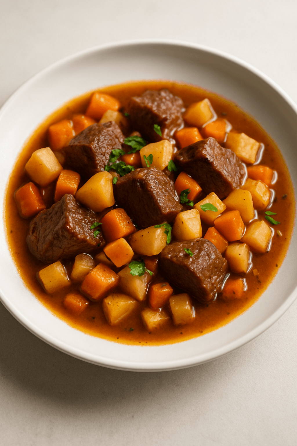 Autumn Harvest Beef and Apple Cider Braise with Root Vegetables