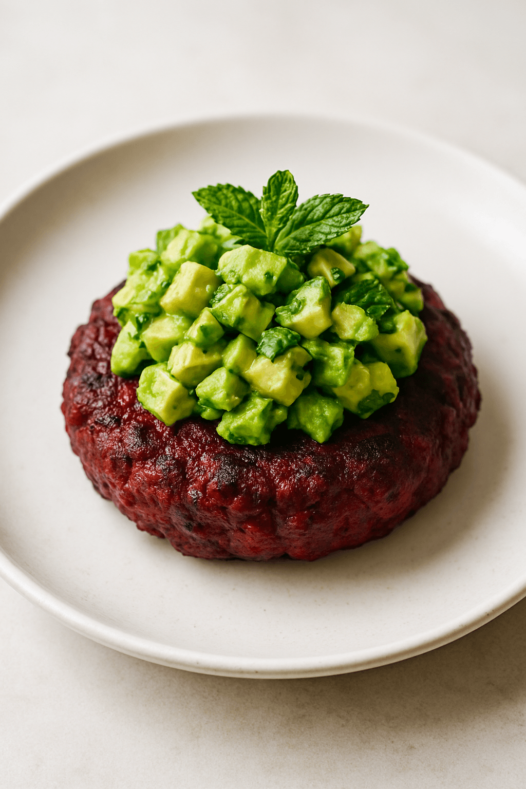 Savory Ground Beef and Beetroot Fusion Burgers with Avocado Mint Salsa