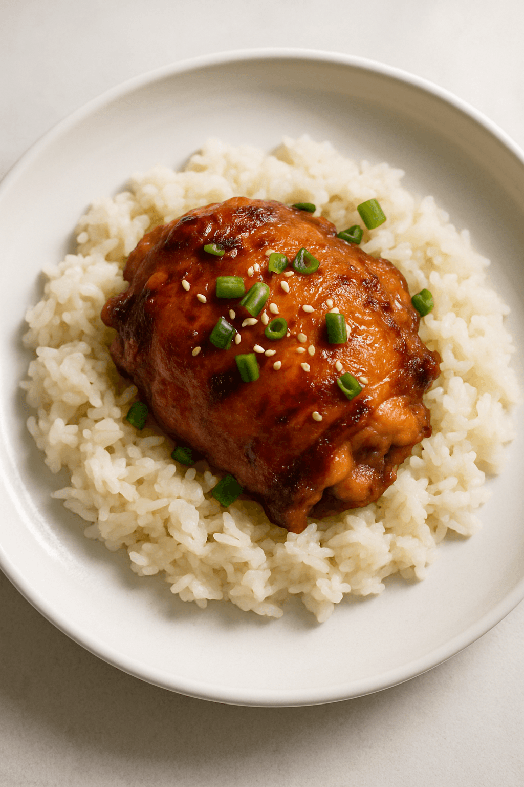 Spicy Pineapple-Glazed Baked Chicken with Coconut Rice