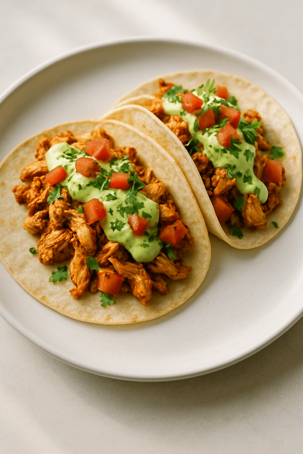Zesty Rotisserie Chicken Tacos with Avocado Lime Crema