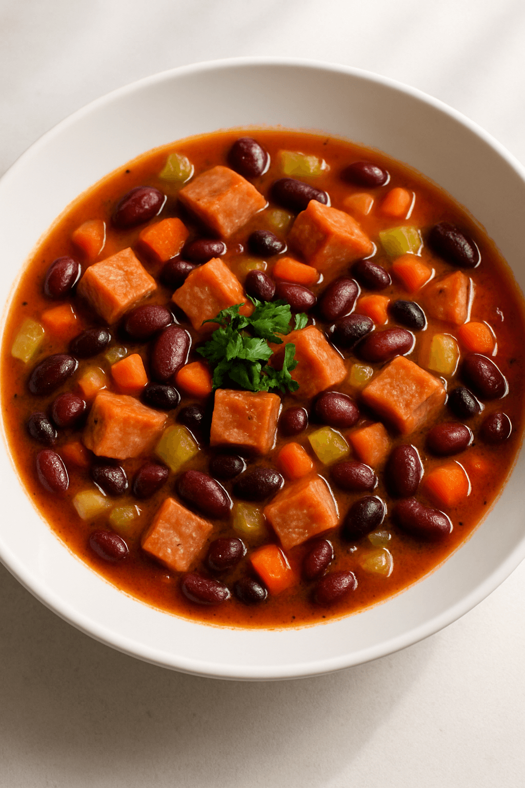 Hearty Spam and Bean Stew