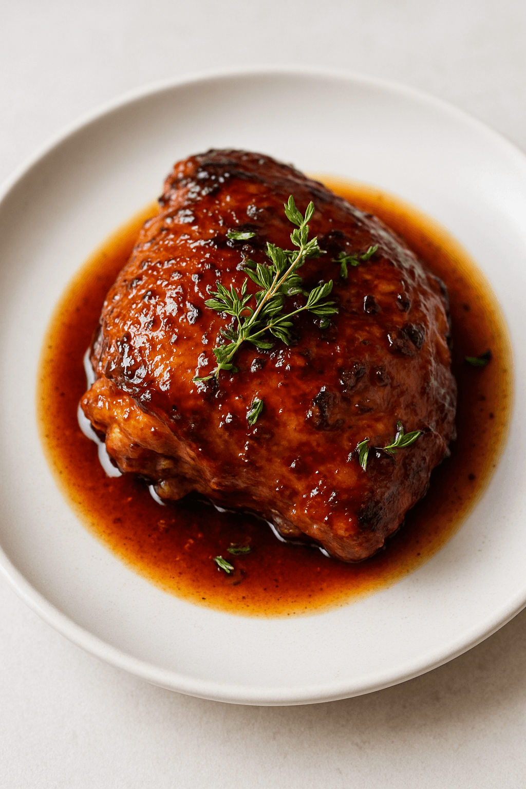 Savory Maple-Balsamic Glazed Chicken with Roasted Garlic and Thyme