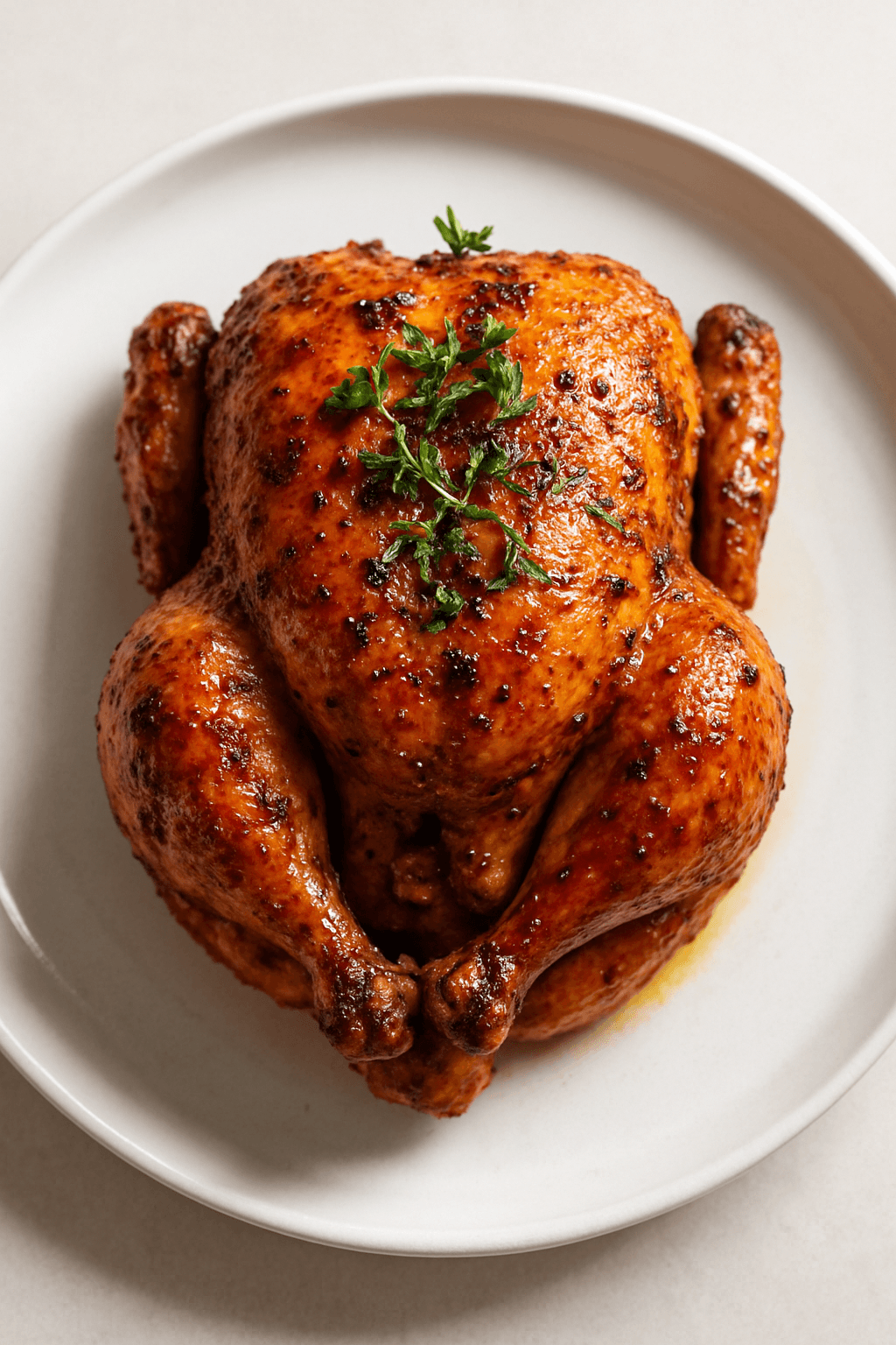 Citrus Herb Infused Whole Chicken with Spicy Honey Glaze