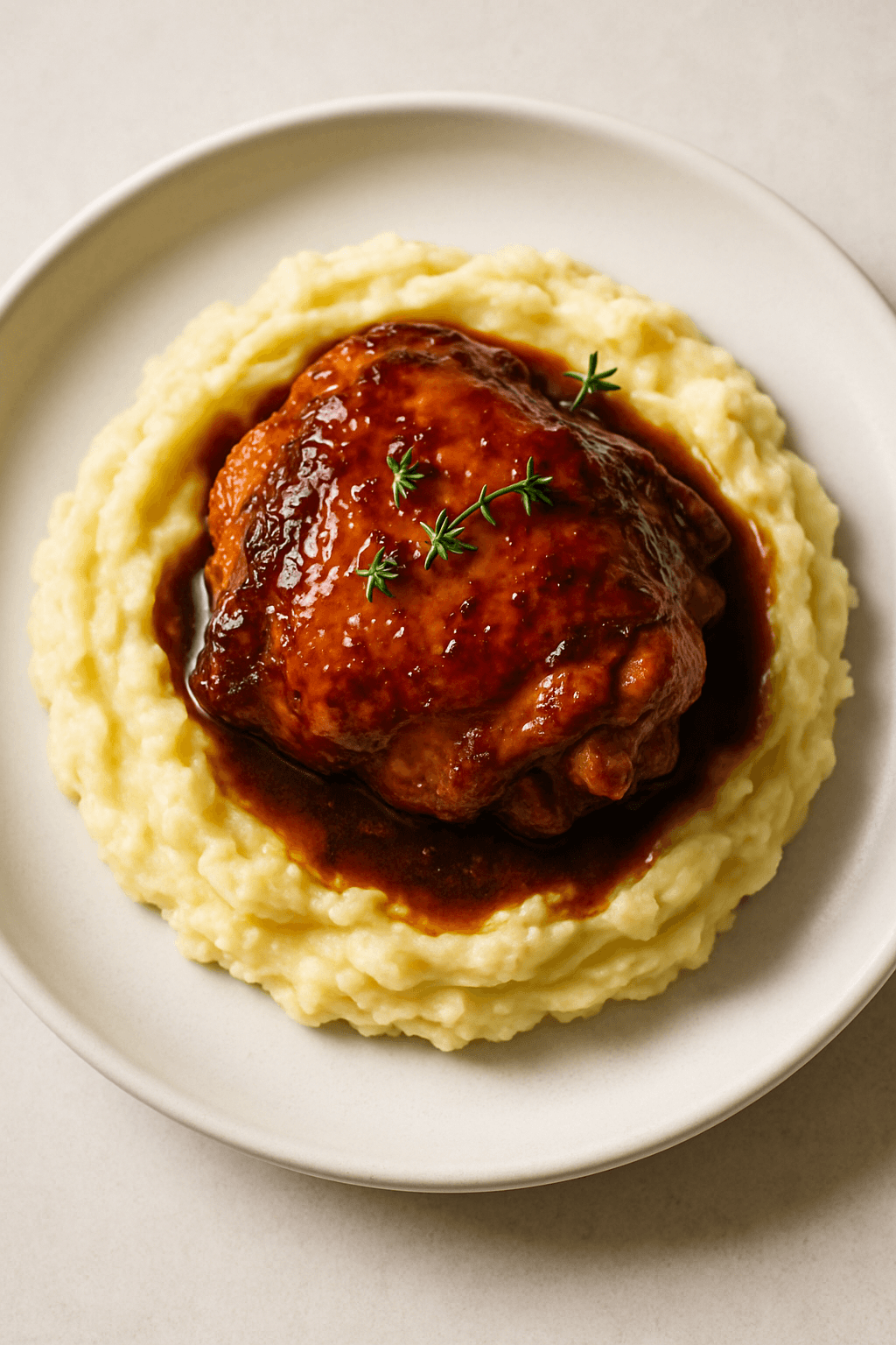 Soul-Warming Instant Pot Chicken with Maple-Balsamic Glaze and Roasted Garlic Mashed Potatoes