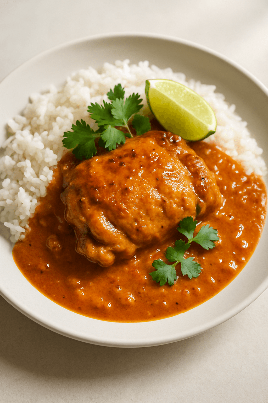 Instant Pot Chicken with Spicy Tamarind and Coconut Cream Sauce