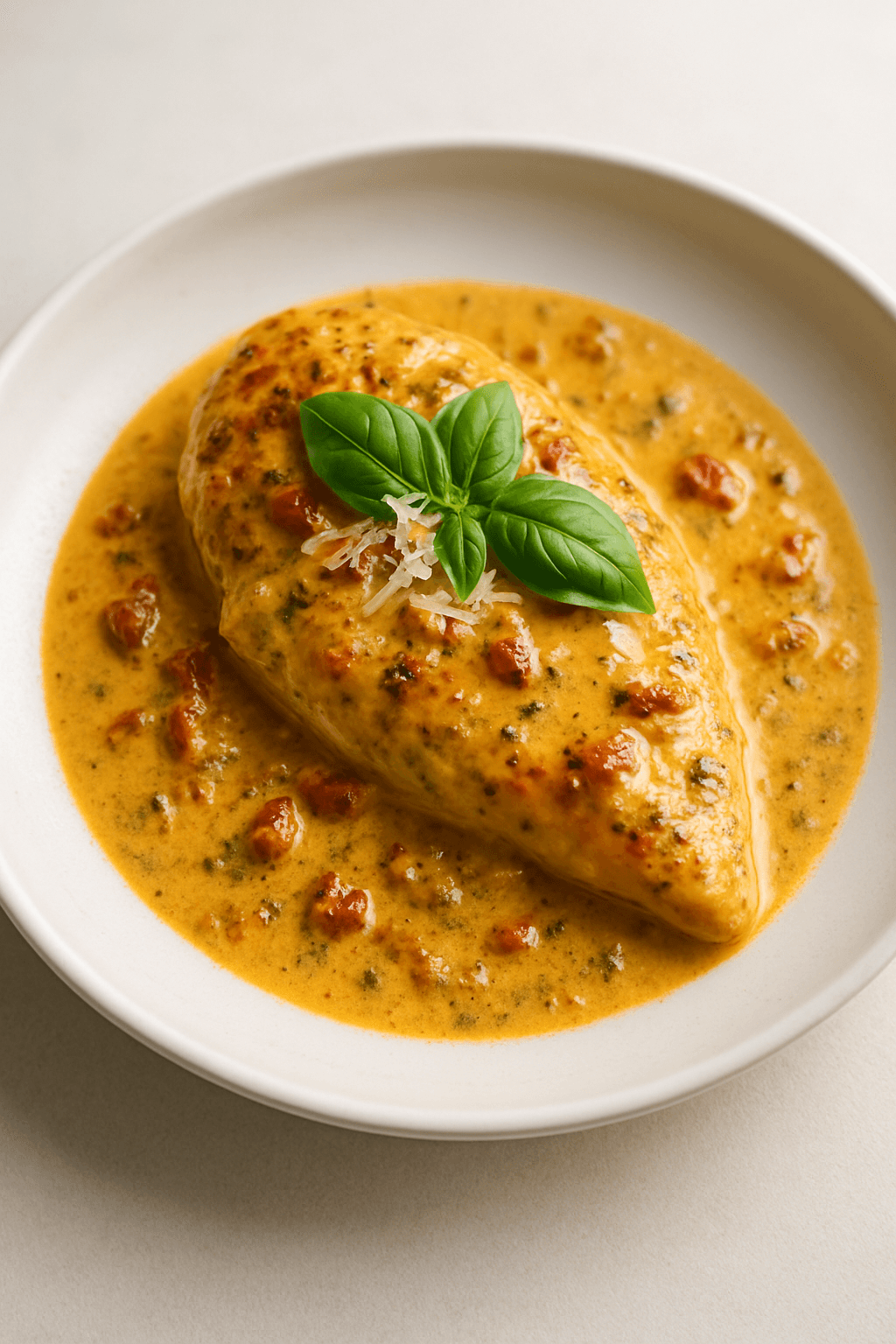 Instant Pot Chicken with Creamy Sun-Dried Tomato and Basil Pesto