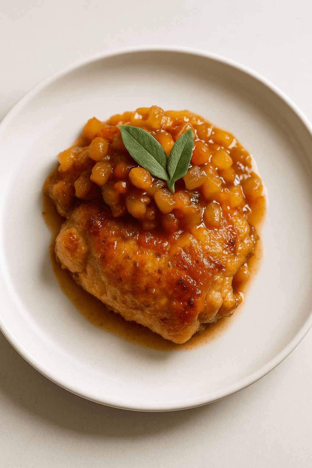 Autumn Harvest Instant Pot Chicken with Maple-Apple Chutney and Sage Infusion